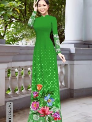 Vải Áo Dài Hoa In 3D AD HT7772 26